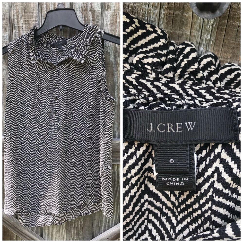 J. CREW SIZE 6 TANK BLOUSE
